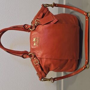 Coach Madison Leather Lindsey Satchel.